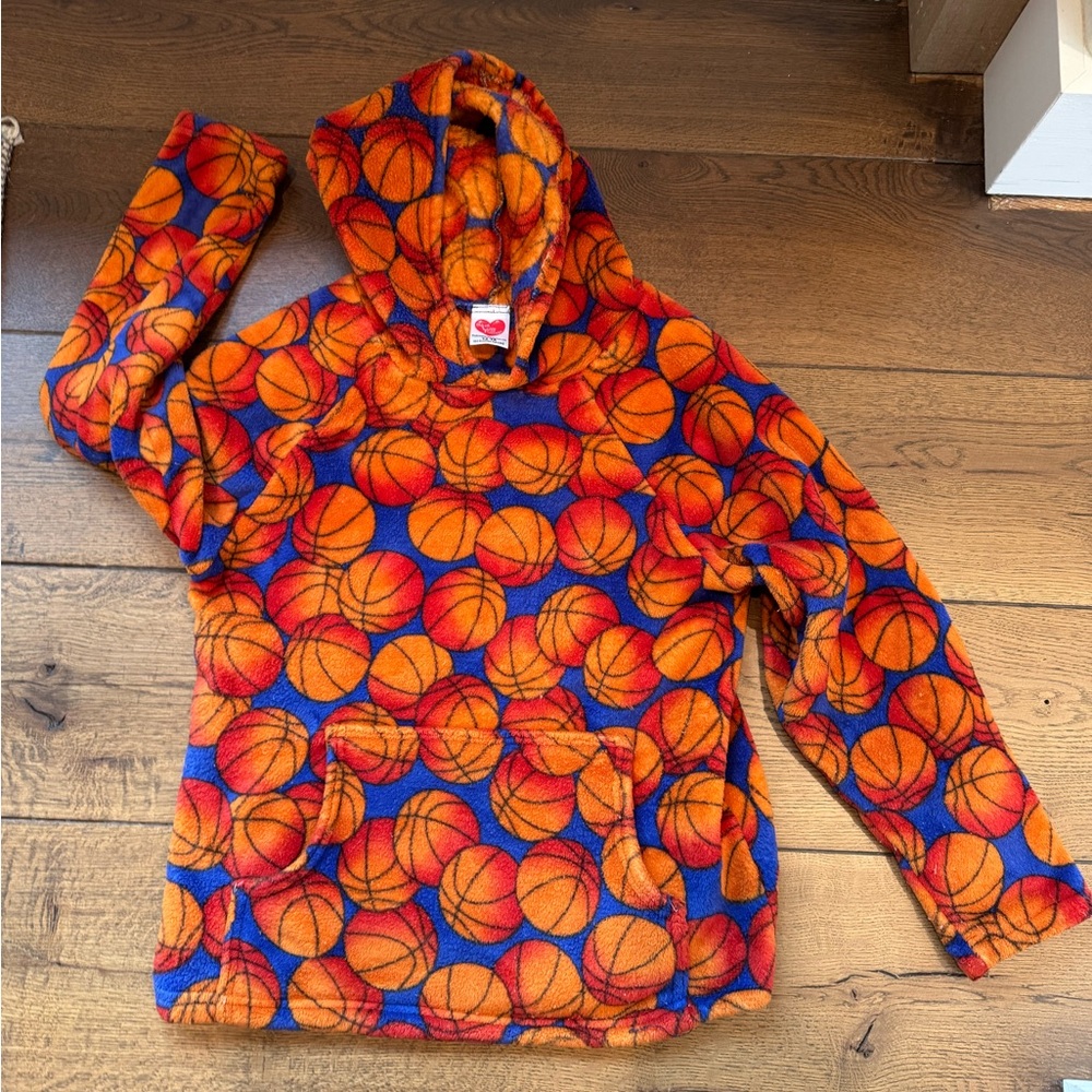 Fuzzy basketball hoodie